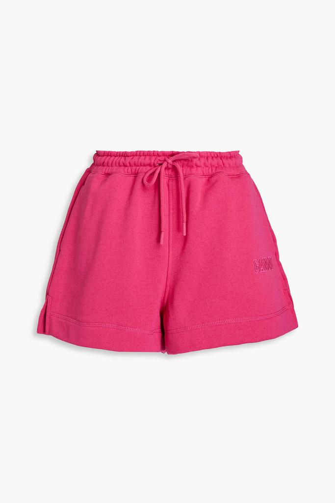 GANNI | Embroidered cotton-blend fleece shorts 357.81元 商品图片