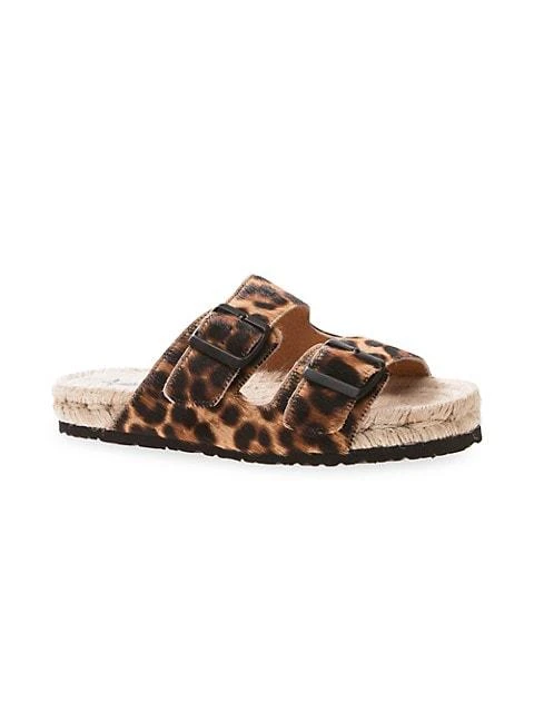商品MANEBÍ|Nordic Leopard-Print Calf Hair Espadrille Slides,价格¥579,第2张图片详细描述