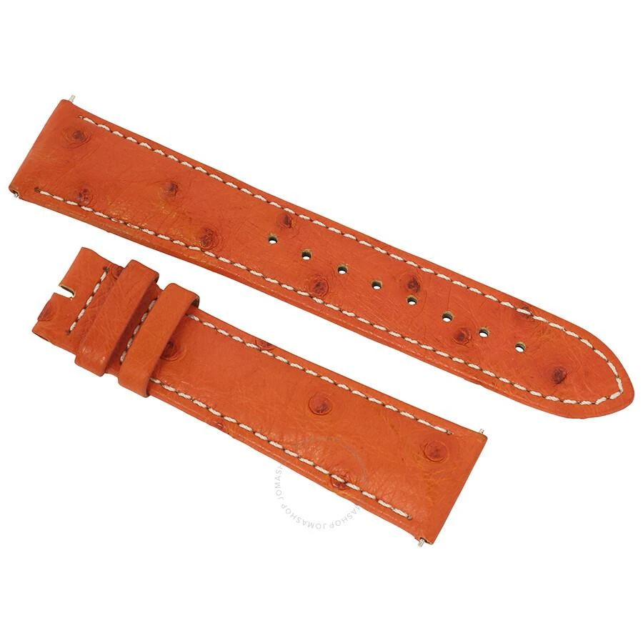 商品Hadley Roma|21 MM Matte Tangerine Ostrich Leather Strap,价格¥298,第1张图片