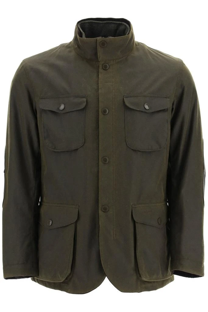 商品Barbour|Barbour Ogston High-Neck Waxed Jacket,价格¥3508,第1张图片