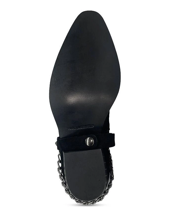 商品Karl Lagerfeld Paris|Men's Studded Suede Motorcycle Boots,价格¥2350,第5张图片详细描述
