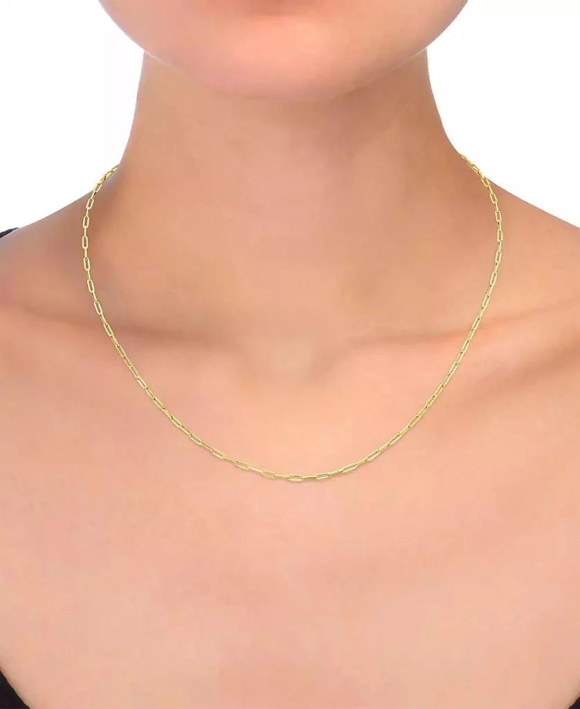 商品Macy's|Paperclip Link 18" Chain Necklace in 14k Gold,价格¥1403,第2张图片详细描述