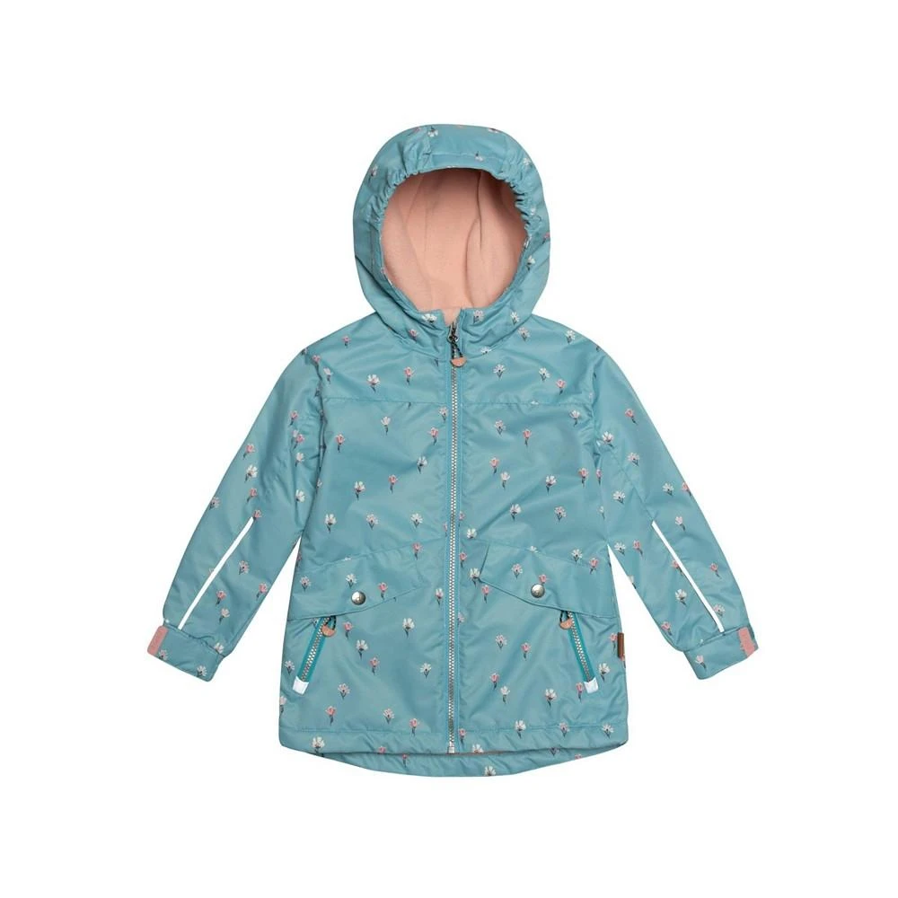 商品Deux par Deux|Girl Printed Two Piece Spring Rain Set Dusty Blue Mini Flowers & Black Texture - Toddler|Child,价格¥782,第2张图片详细描述