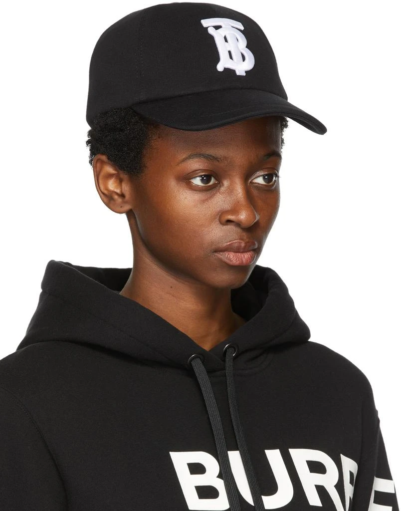 商品Burberry|Black Cotton Jersey Monogram Baseball Cap,价格¥3146,第2张图片详细描述