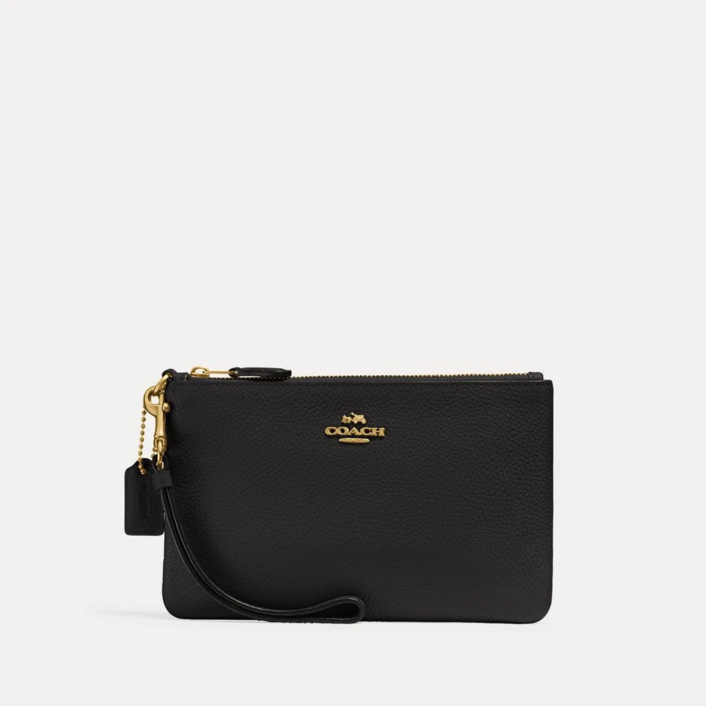 商品Coach|Coach Box Program Small Leather Wristlet Bag,价格¥591,第1张图片