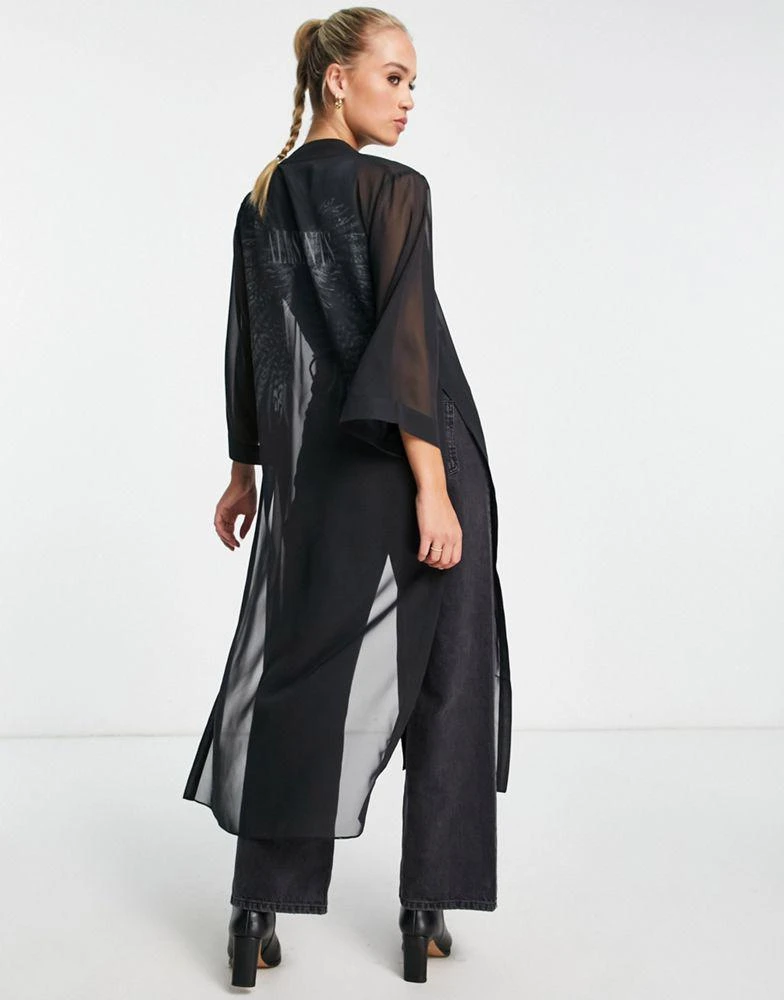 商品ALL SAINTS|AllSaints x ASOS exclusive back wing kimono in black,价格¥679,第2张图片详细描述