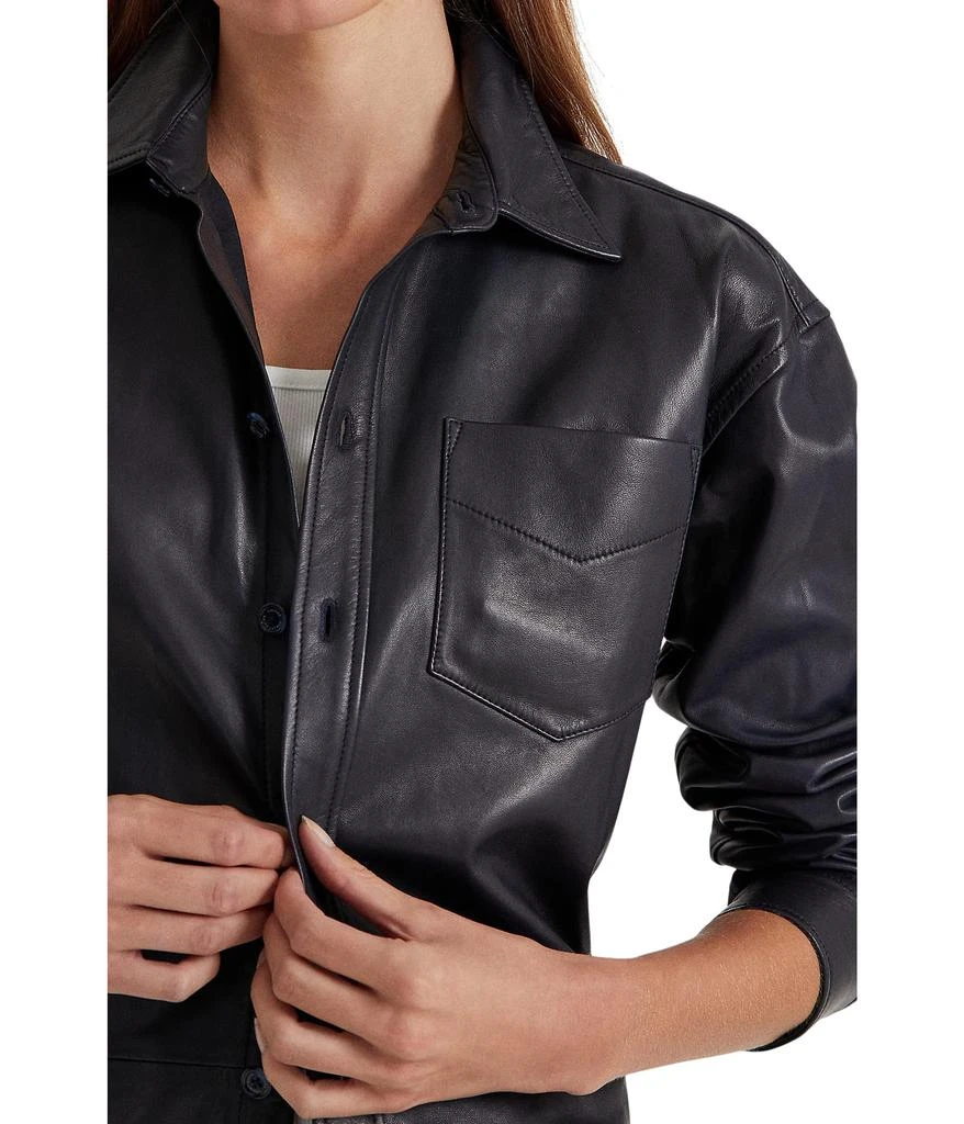 商品Ralph Lauren|Stretch Leather Shirt,价格¥1989,第3张图片详细描述