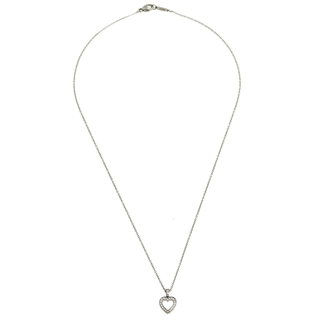 商品[二手商品] Tiffany & Co.|Tiffany & Co. Diamond Heart Platinum Pendant Necklace ,价格¥7230,第2张图片详细描述