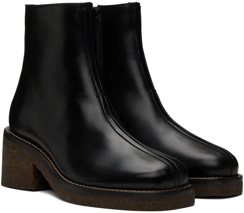 商品Lemaire|Black Piped Ankle Boots,价格¥6830,第4张图片详细描述