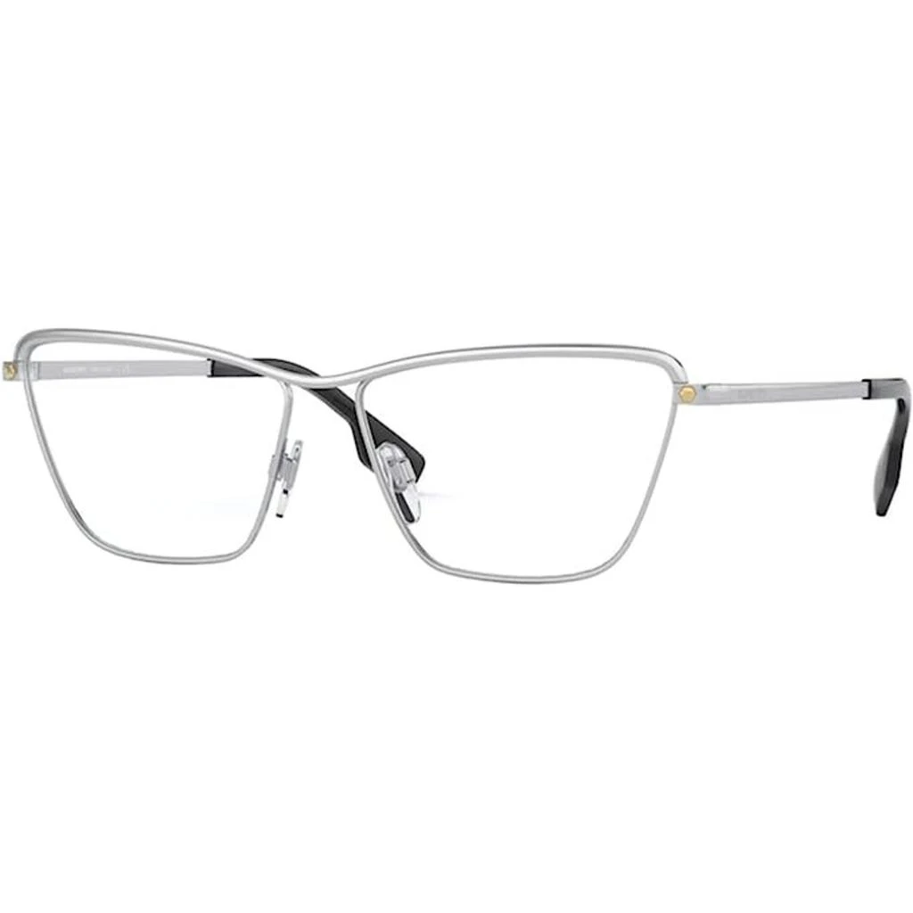 商品Burberry|Burberry Women's Eyeglasses - Silver Metal Cat Eye Frame | BURBERRY 0BE1343 1303,价格¥595,第1张图片