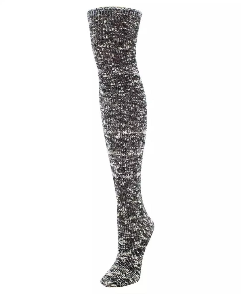 商品Memoi|Women's Slub Cable Knit Over The Knee Socks,价格¥135,第1张图片