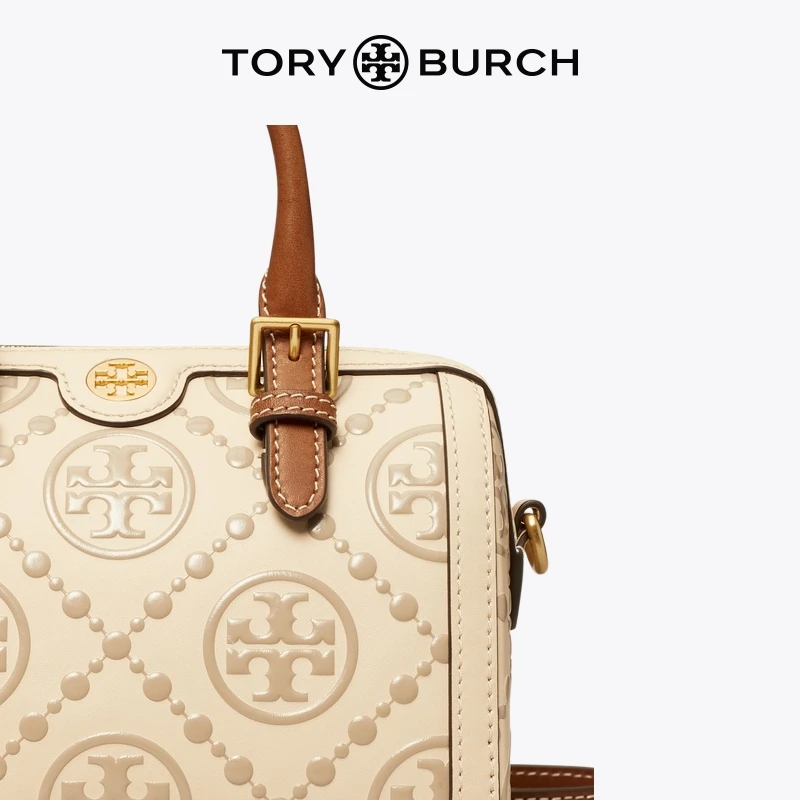 【香港直邮】汤丽柏琦TORY BURCH女包迷你压花酒桶包波士顿包90777 商品