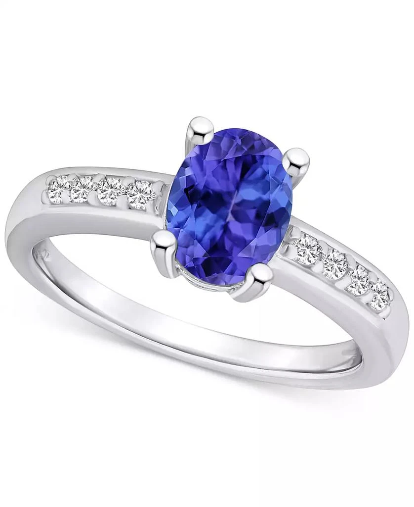 商品Macy's|Tanzanite (1-1/4 ct. t.w.) & Diamond (1/8 ct. t.w.) Ring Set in 14k Gold,价格¥7984,第1张图片