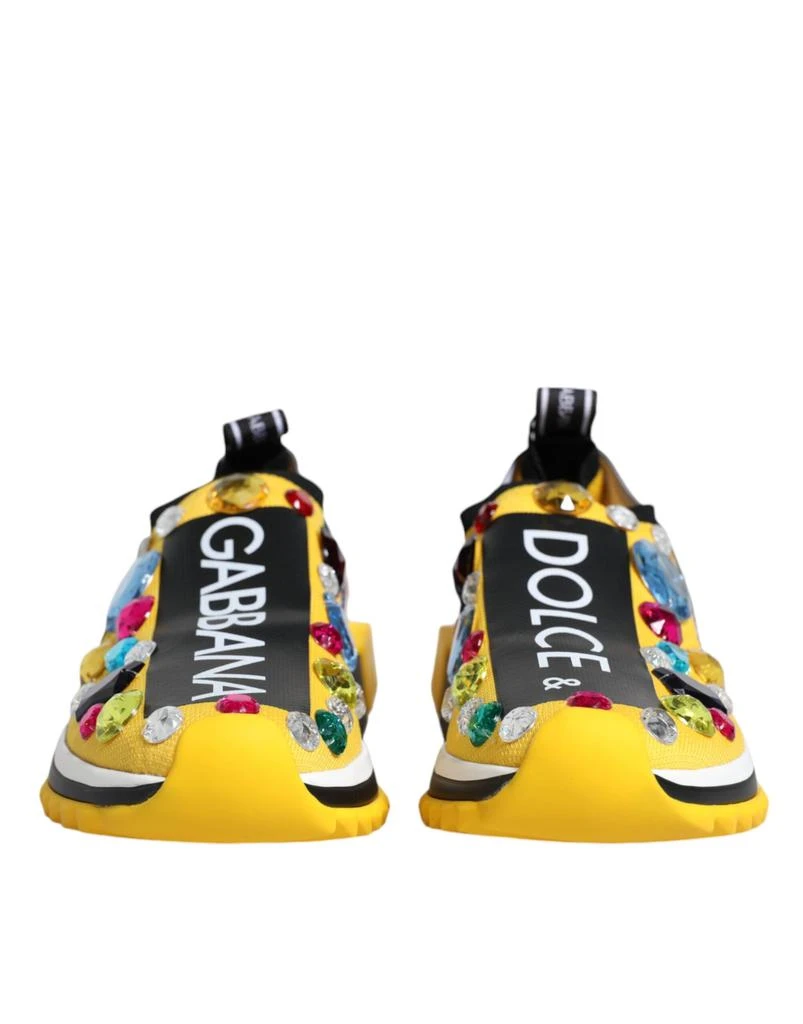 商品Dolce & Gabbana|Dolce & Gabbana Yellow Sorrento Crystals Low Top Sneakers Shoes,价格¥4116,第2张图片详细描述