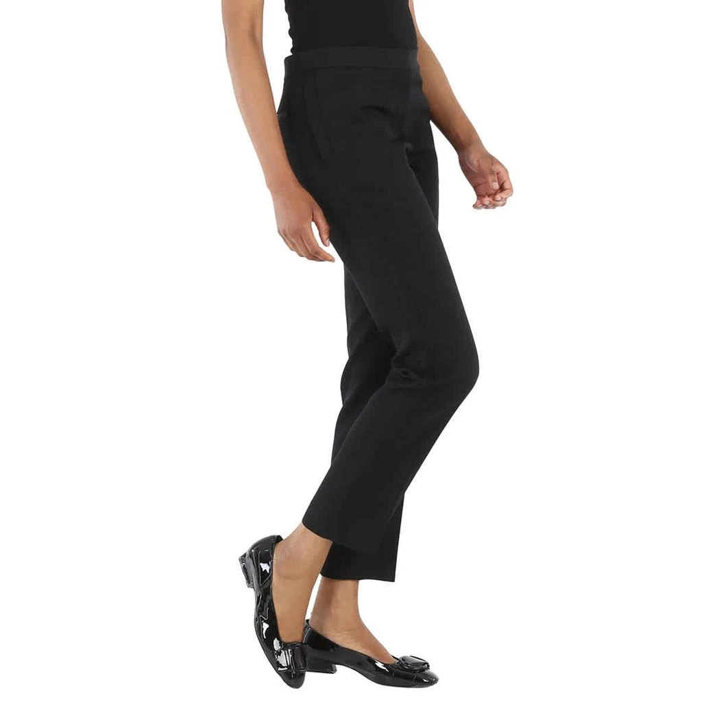 商品Burberry|女士黑色 意大利编织羊毛直筒裤,价格¥2630,第2张图片详细描述