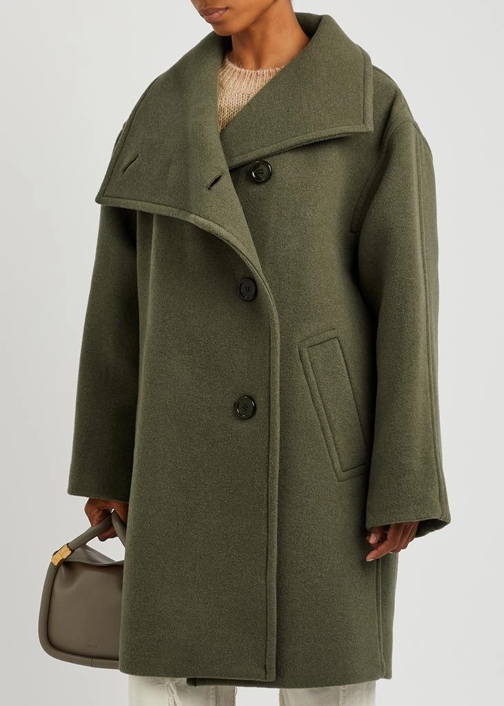 商品Acne Studios|Green wool-blend coat,价格¥8697,第2张图片详细描述