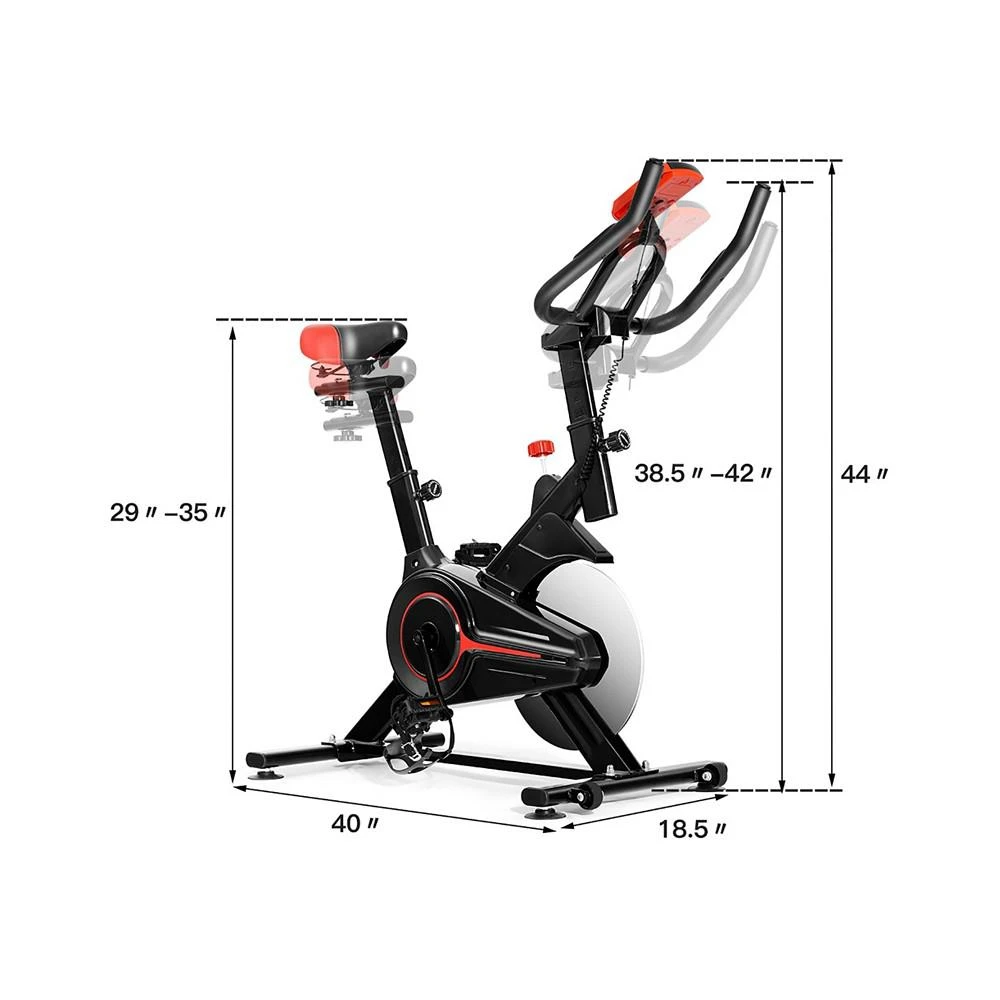 商品Costway|Indoor Exercise Bike Fitness Cardio W/4-way Adjustable Seat,价格¥1087,第3张图片详细描述