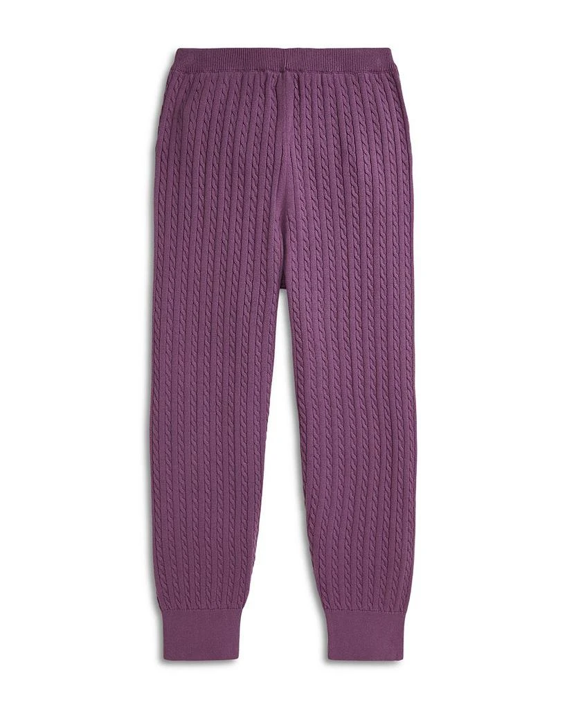 商品Ralph Lauren|Girls' Cotton Mini Cable Knit Joggers - Little Kid, Big Kid,价格¥271,第2张图片详细描述