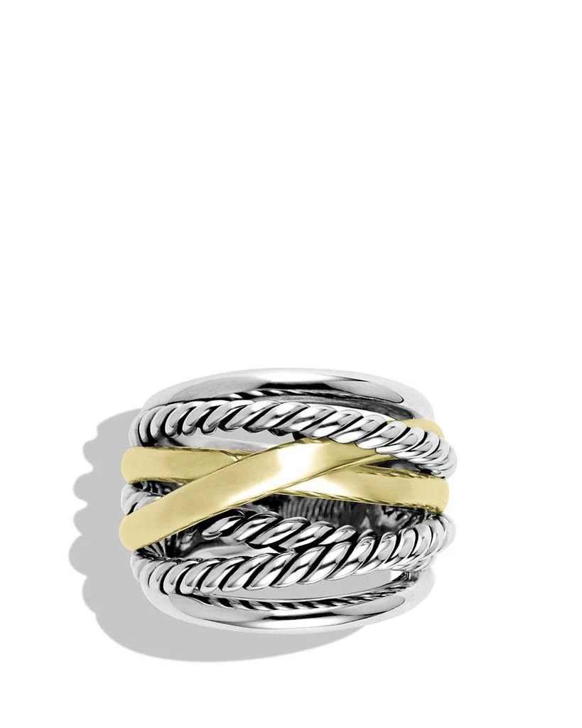 Crossover Wide Ring with 14K Gold 商品