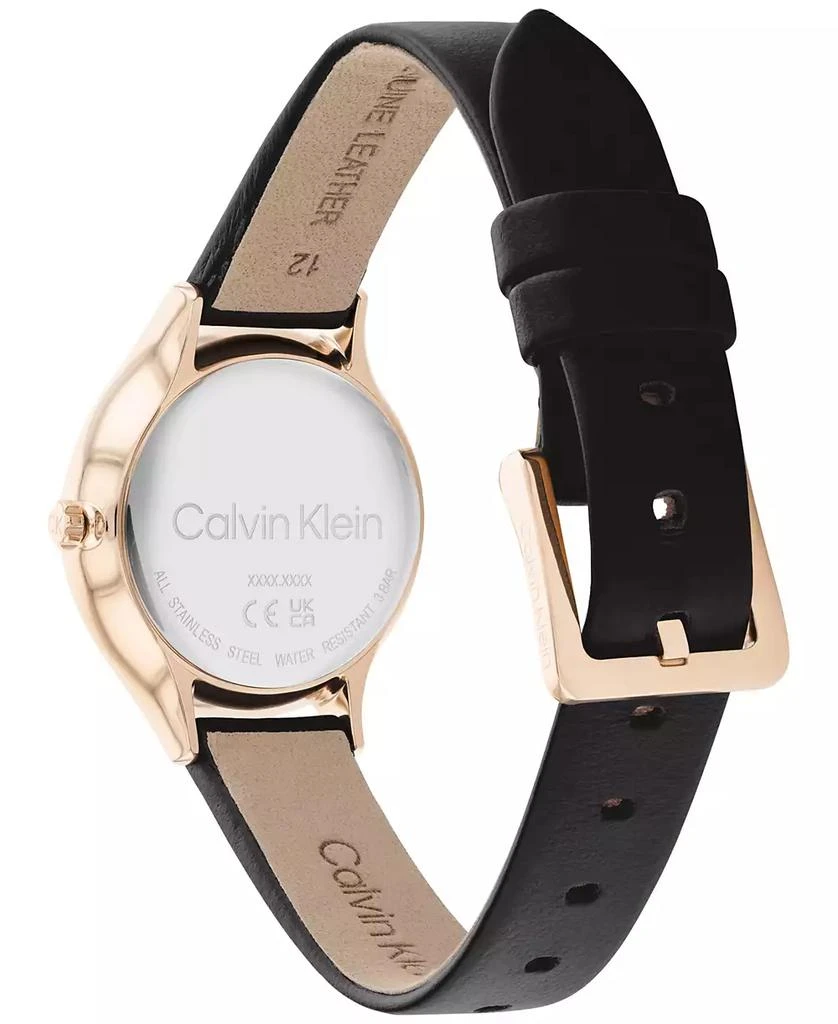 商品Calvin Klein|Black Leather Strap Watch 28mm,价格¥623,第2张图片详细描述