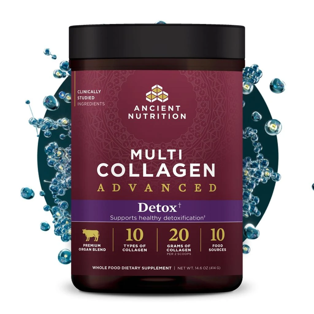 商品Ancient Nutrition|Multi Collagen Advanced Detox Summer '24 Postcard | Powder (36 Servings),价格¥422,第1张图片