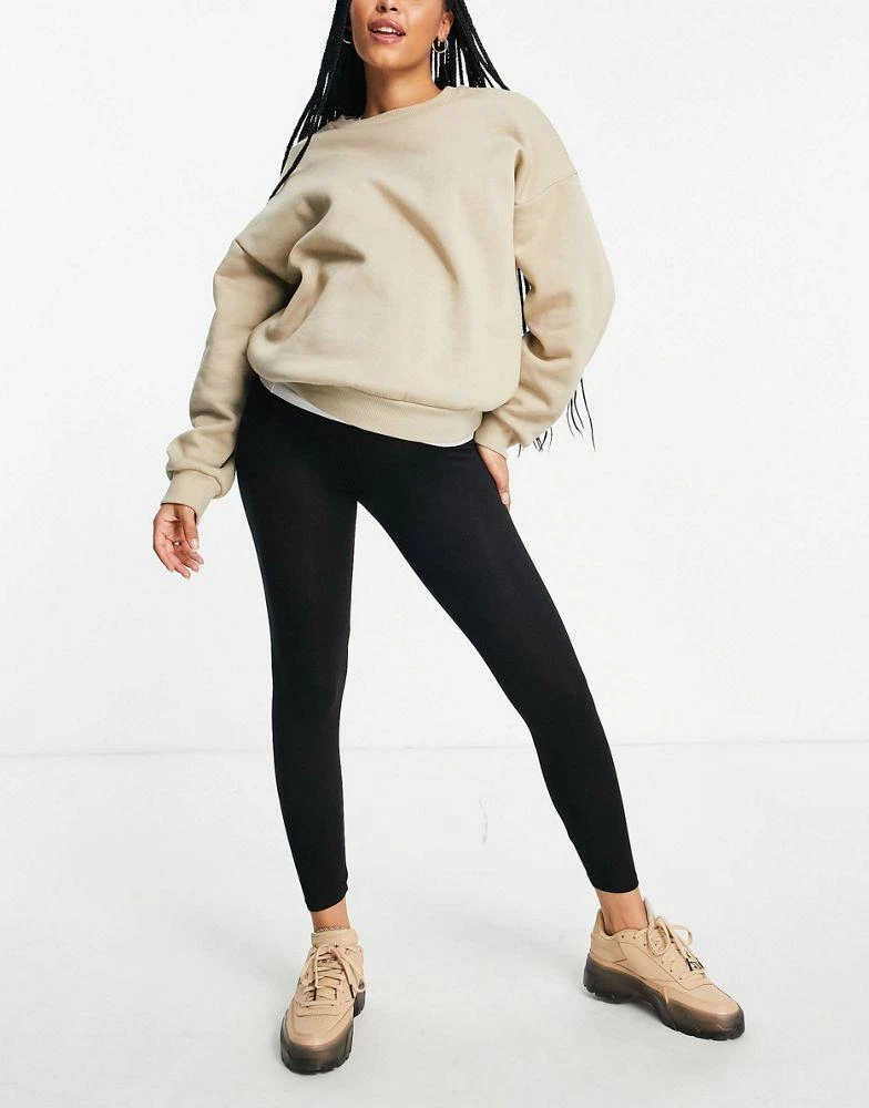 商品ASOS|ASOS DESIGN Maternity Petite over/under the bump premium supersoft leggings in cotton modal,价格¥73,第3张图片详细描述