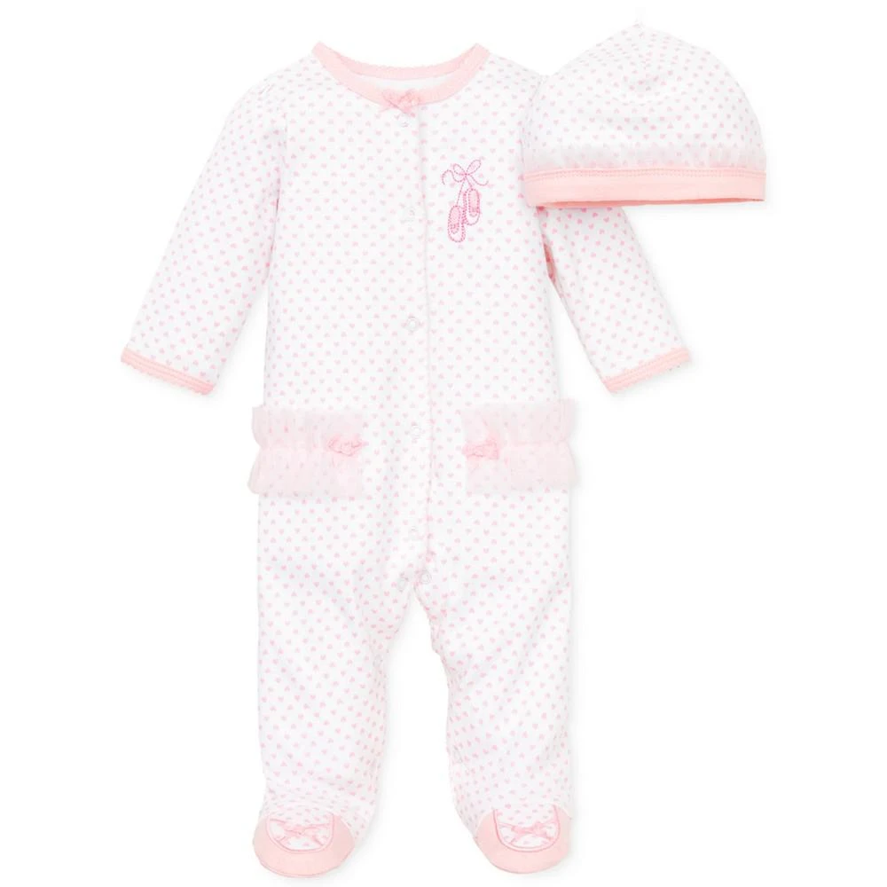 商品Little Me|Baby Girls Ballerina Coverall with Matching Hat, 2 Piece Set,价格¥96,第1张图片