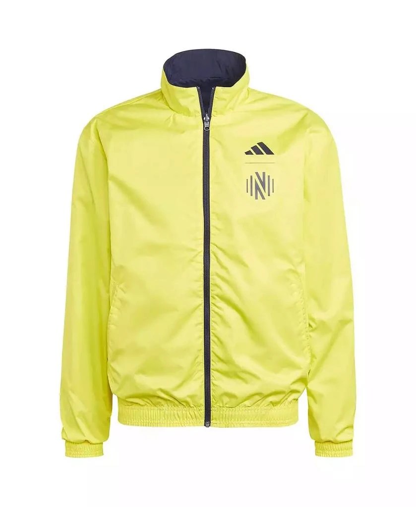 商品Adidas|Men's Navy and Yellow Nashville SC 2023 On-Field Anthem Full-Zip Reversible Team Jacket,价格¥823,第4张图片详细描述