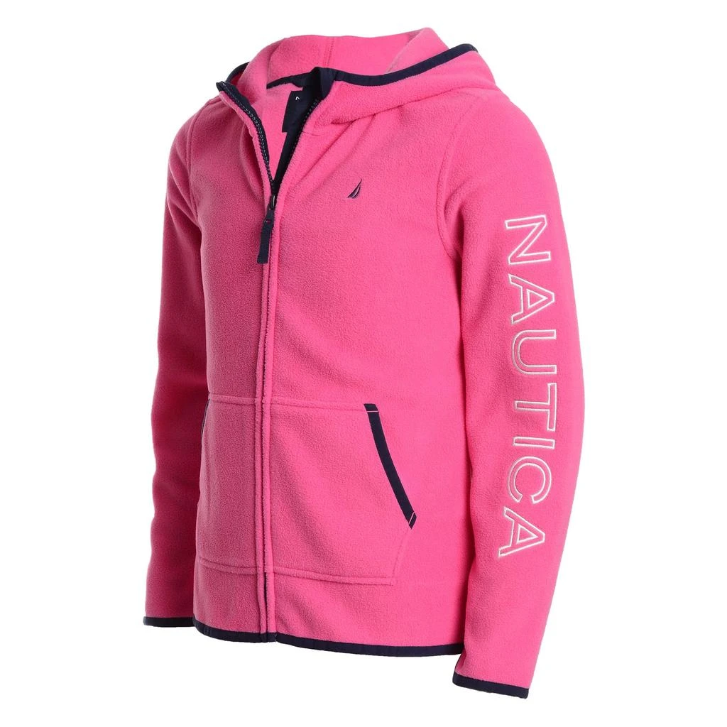 商品Nautica|Girls' Little Polar Fleece Zip-up Hooded Jacket,价格¥195,第2张图片详细描述