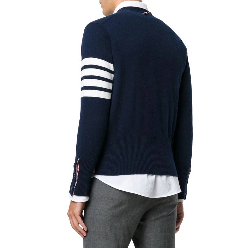 THOM BROWNE 海军蓝色男士针织衫/毛衣 MKC001A-00011-415 商品