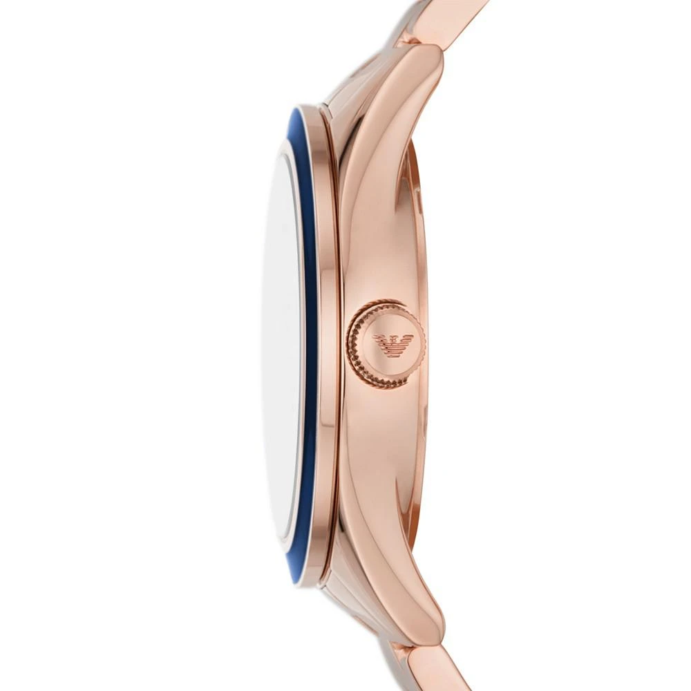 商品Emporio Armani|Women's Rose Gold-Tone Stainless Steel Bracelet Watch 36mm,价格¥2196,第2张图片详细描述