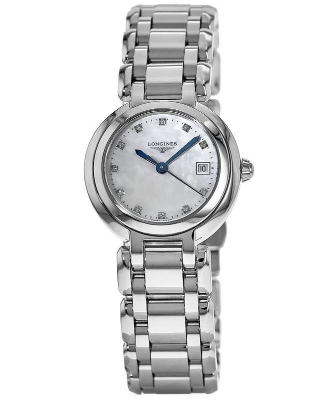 商品Longines|Longines Primaluna Quartz 26.5mm Mother of Pearl Diamond Dial  Women's Watch L8.110.4.87.6,价格¥9330,第1张图片