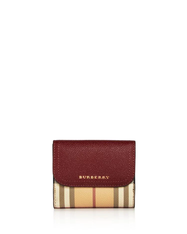 商品Burberry|Luna Haymarket Check Bifold Wallet,价格¥3255,第1张图片