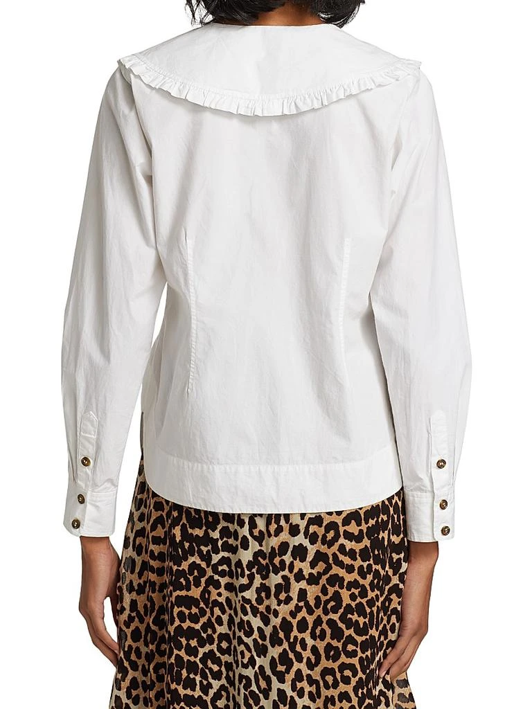 商品Ganni|Cotton Poplin Pilgrim Collar Top,价格¥458,第5张图片详细描述