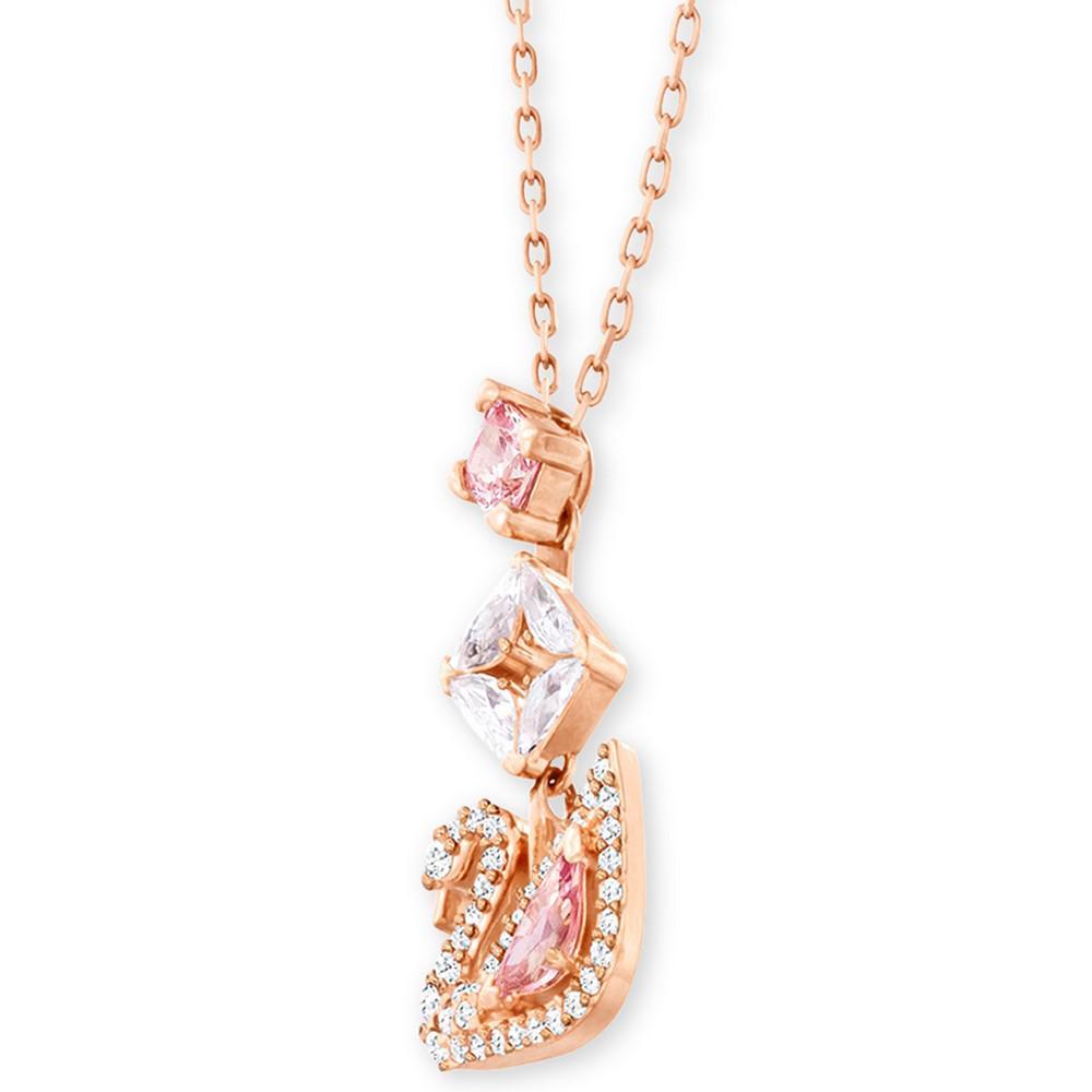商品Swarovski|Rose Gold-Tone Crystal Iconic Swan Pendant Necklace, 14-7/8" + 2" extender,价格¥1073,第5张图片详细描述