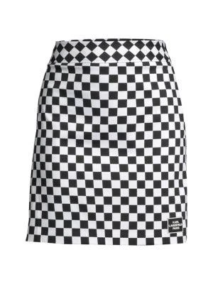 商品Karl Lagerfeld Paris|Checkered Straight Skirt,价格¥150,第3张图片详细描述