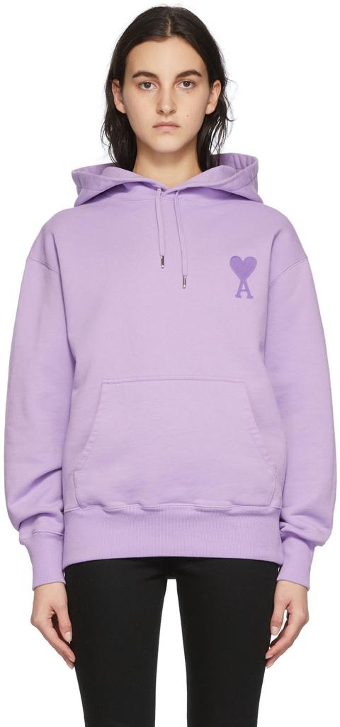AMI紫色连帽卫衣商品第1张图片规格展示