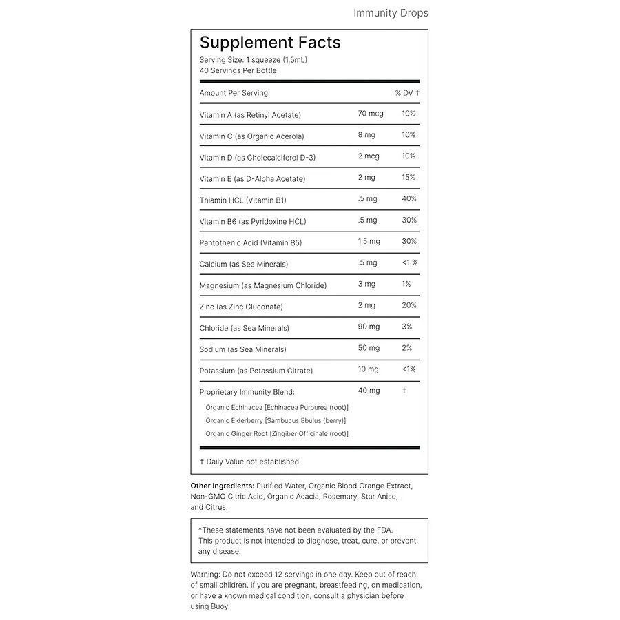 商品Buoy|Unsweetened Hydrating Immunity Drops Unflavored,价格¥108,第5张图片详细描述
