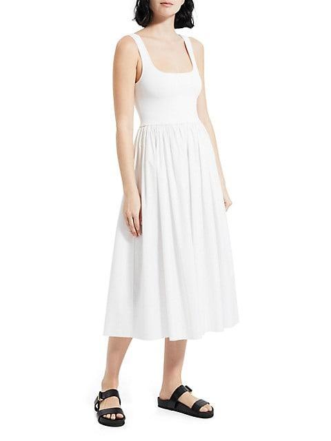 商品Theory|Sleeveless Fit & Flare Midi-Dress,价格¥914,第6张图片详细描述