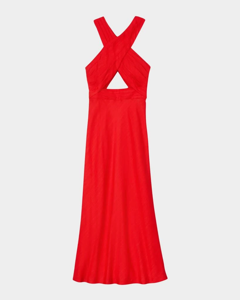 商品Sandro|Valentina Cutout Halter Midi Dress,价格¥4027,第1张图片