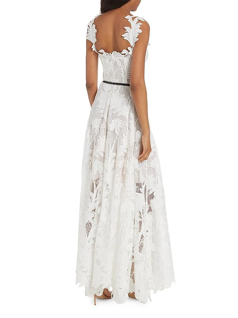 商品Oscar de la Renta|Marbled Carnation Guipure Lace Gown,价格¥17664,第5张图片详细描述