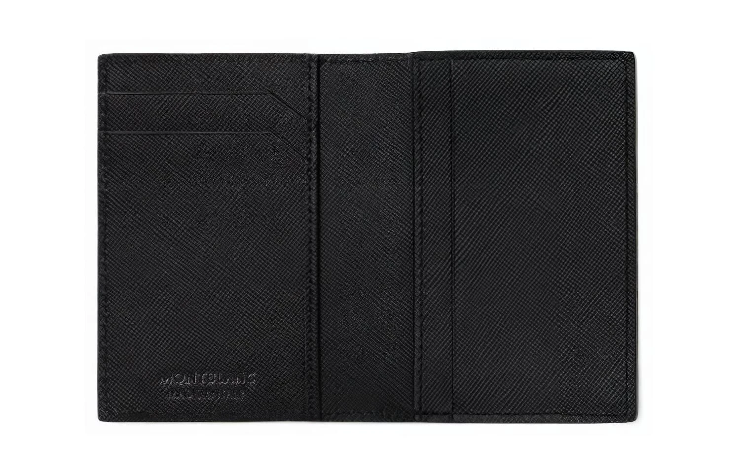 商品[国内直发] MontBlanc|万宝龙 大班系列 简约时尚双折 皮质 名片夹钱夹钱包 男款 黑色,价格¥1599,第5张图片详细描述