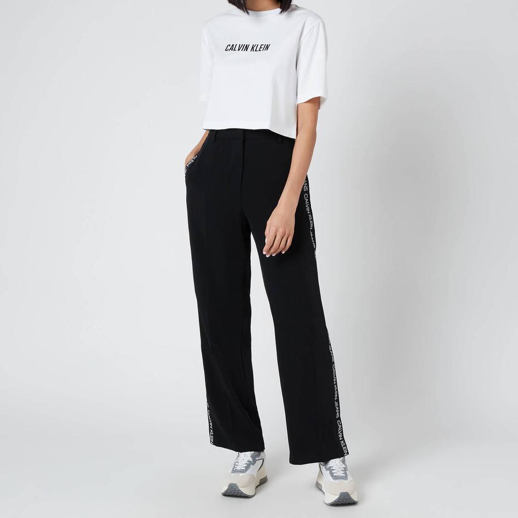 商品Calvin Klein|Calvin Klein Performance Women's Short Sleeve Cropped T-Shirt - Bright White,价格¥330,第5张图片详细描述