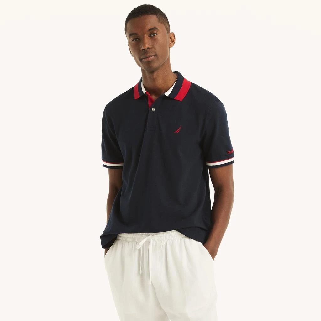 商品Nautica|Mens Sustainably Crafted Classic Fit Deck Polo,价格¥161,第1张图片