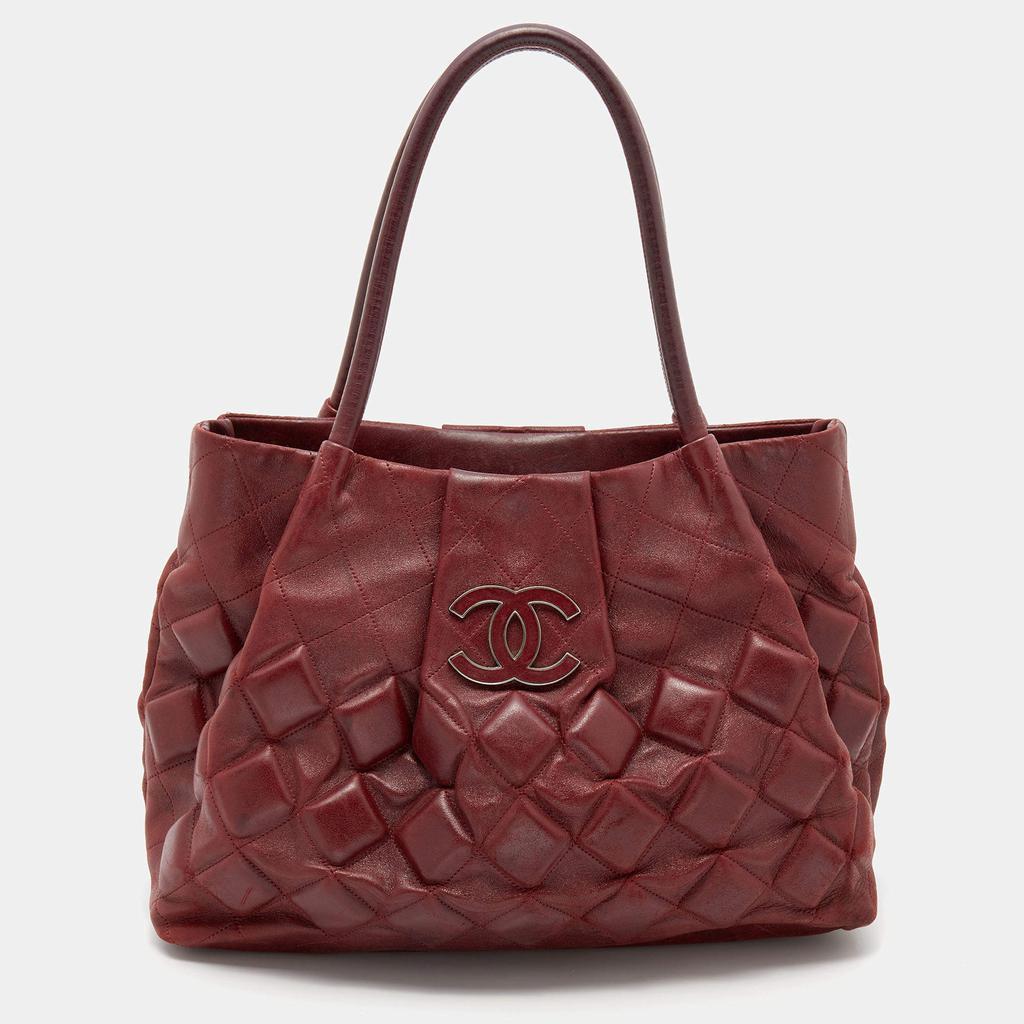 商品[二手商品] Chanel|Chanel Burgundy Quilted Leather Sloane Square Tote,价格¥10491,第1张图片