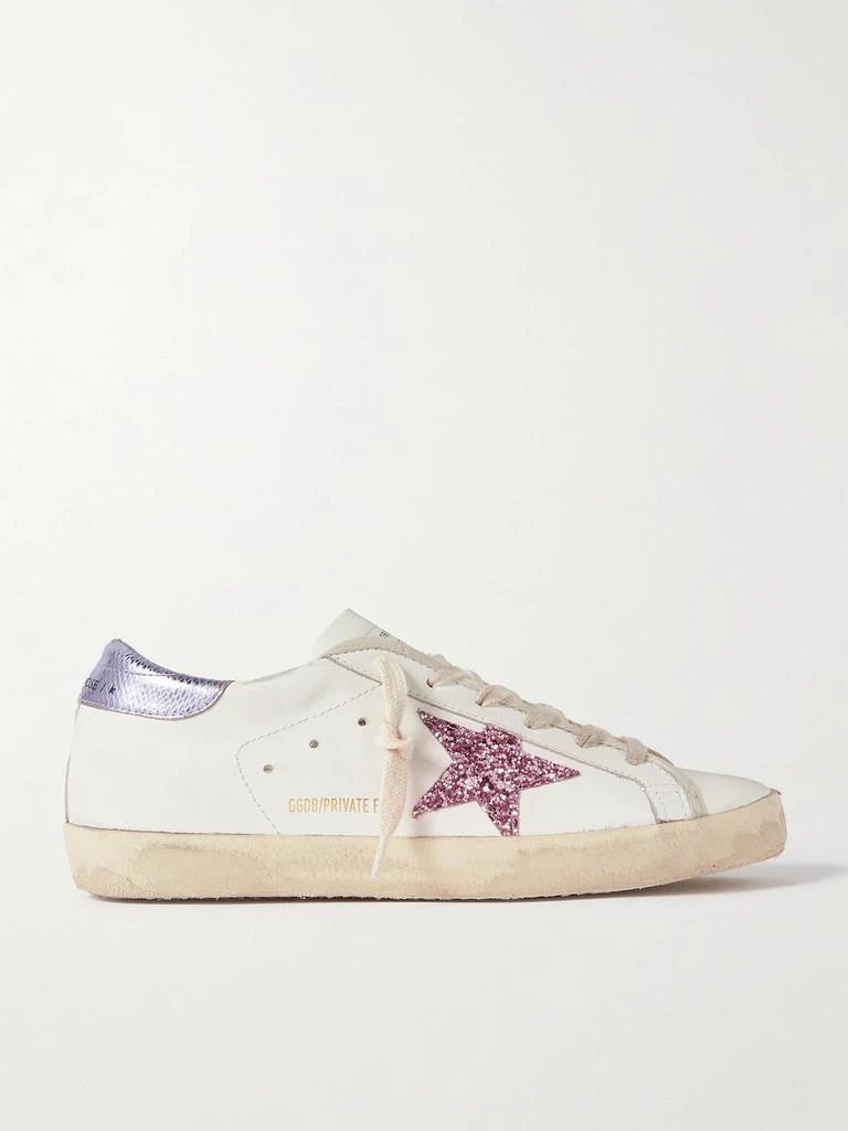 商品Golden Goose|Superstar 亮片金葱仿旧仿蛇纹边饰皮革运动鞋  - IT35,价格¥5242,第1张图片