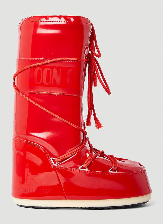Icon Vinyl Snow Boots in Red商品第1张图片规格展示