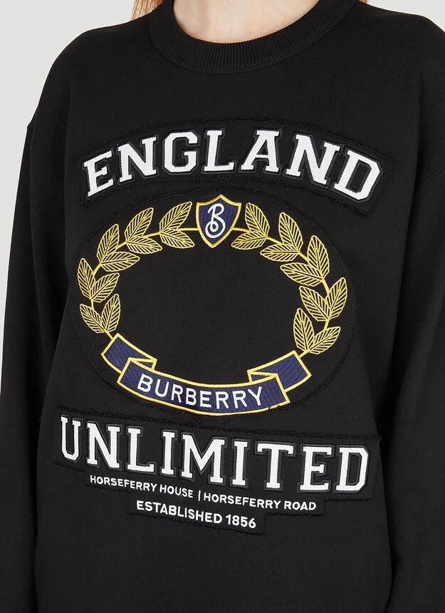 商品Burberry|College Graphic Sweatshirt in Black,价格¥7949,第5张图片详细描述