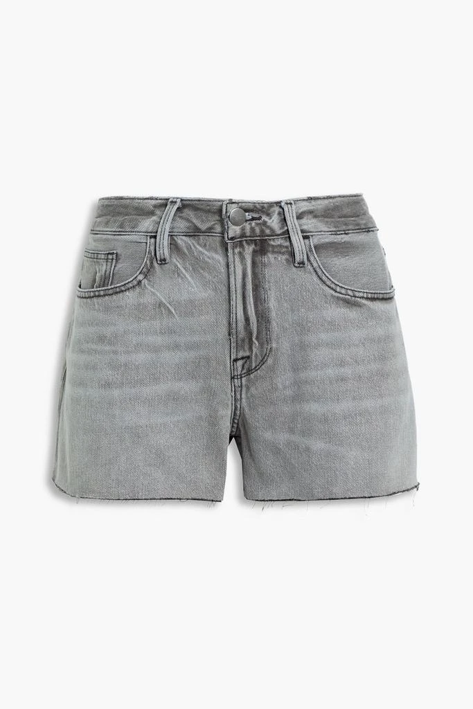 商品FRAME|Le Grand Garcon Short faded frayed mid-rise jean shorts,价格¥342,第3张图片详细描述
