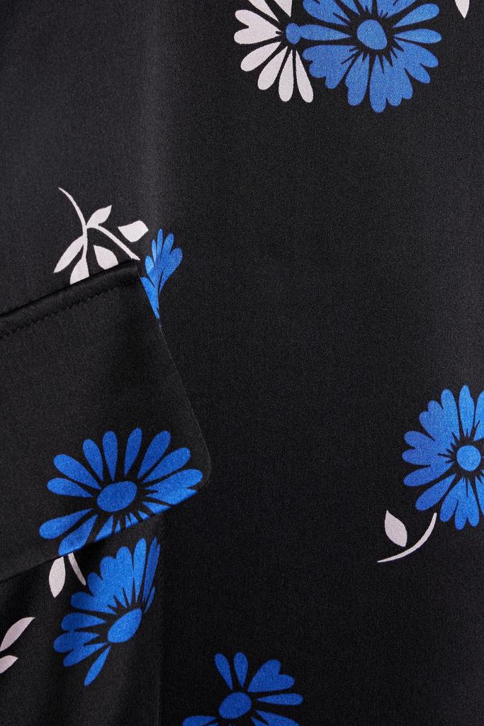 Aaleah floral-print silk-satin mini wrap dress商品第2张图片规格展示